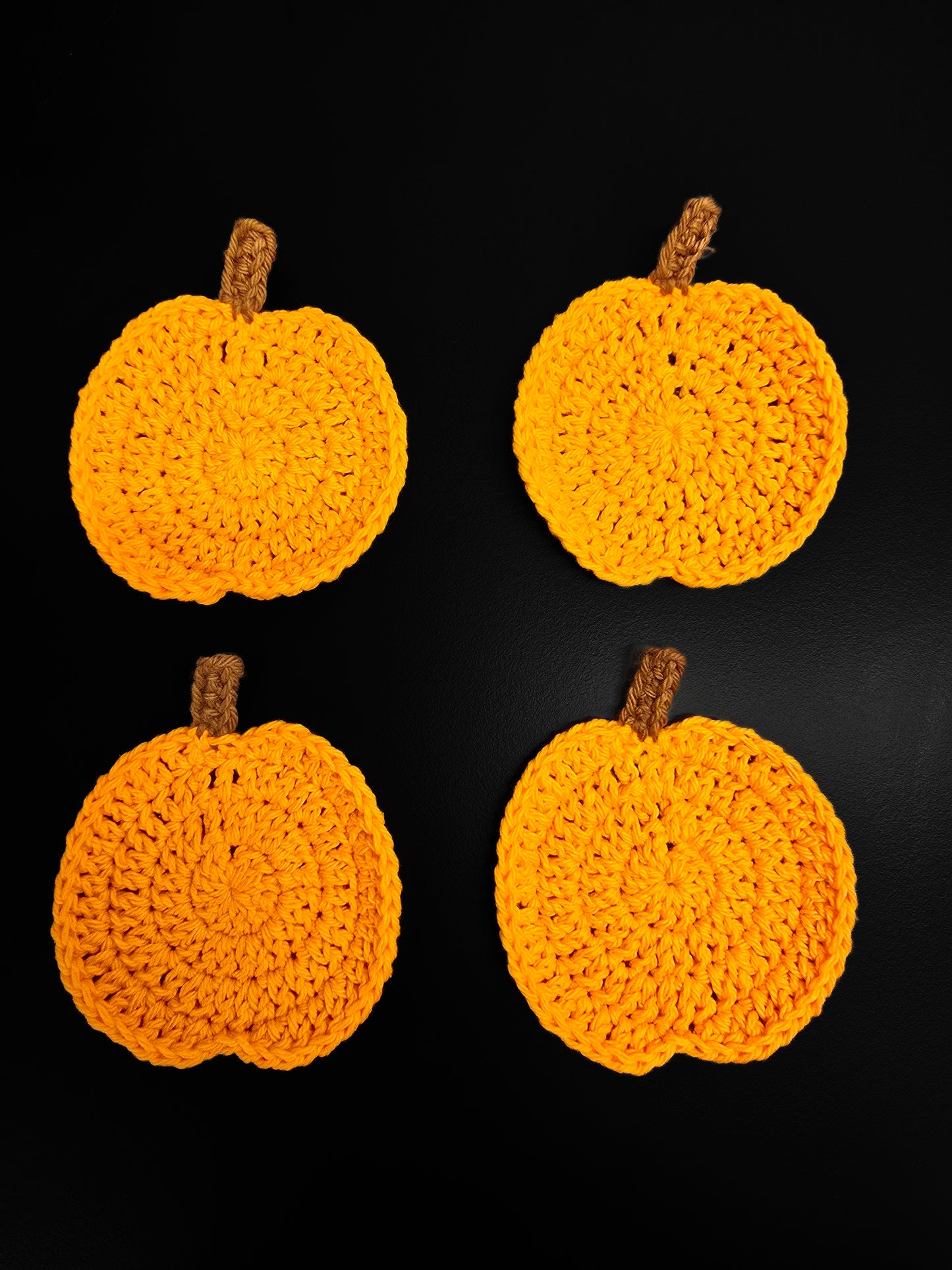 Bright Pumpkin Coaster Set