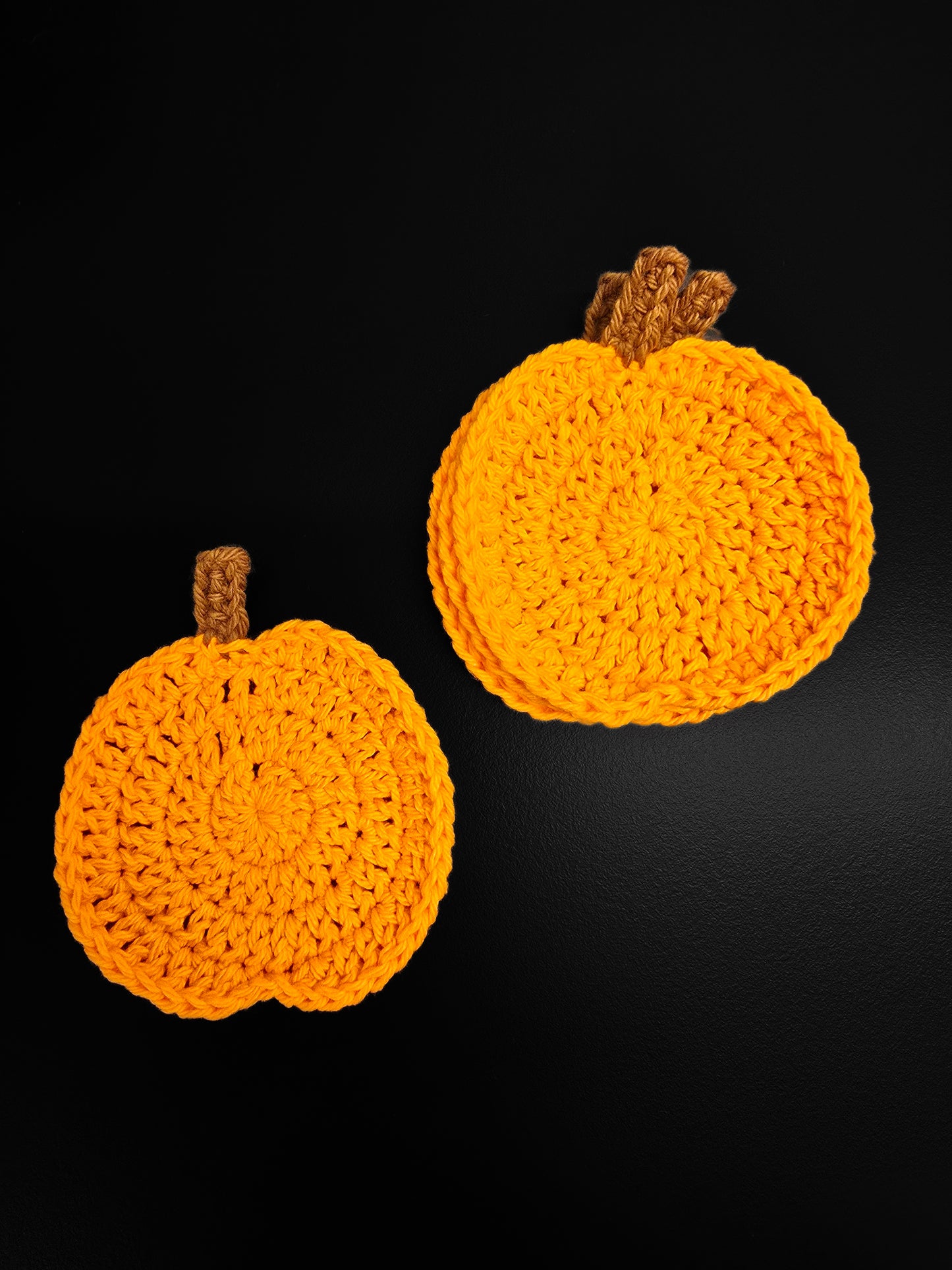 Bright Pumpkin Coaster Set